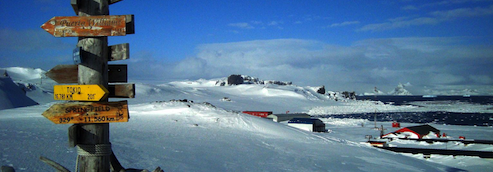 Esperando volar a la estación Británica Rothera